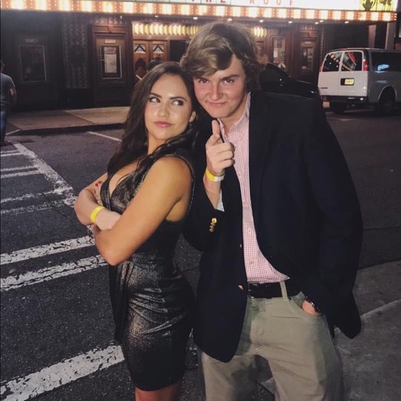 plunging neckline sparkle mini dress - Picture 1 of 3